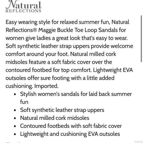 Natural Reflections Cream/Brown Cow Print Buckle Toe Loop Slip On Sandals - Picture 8 of 10